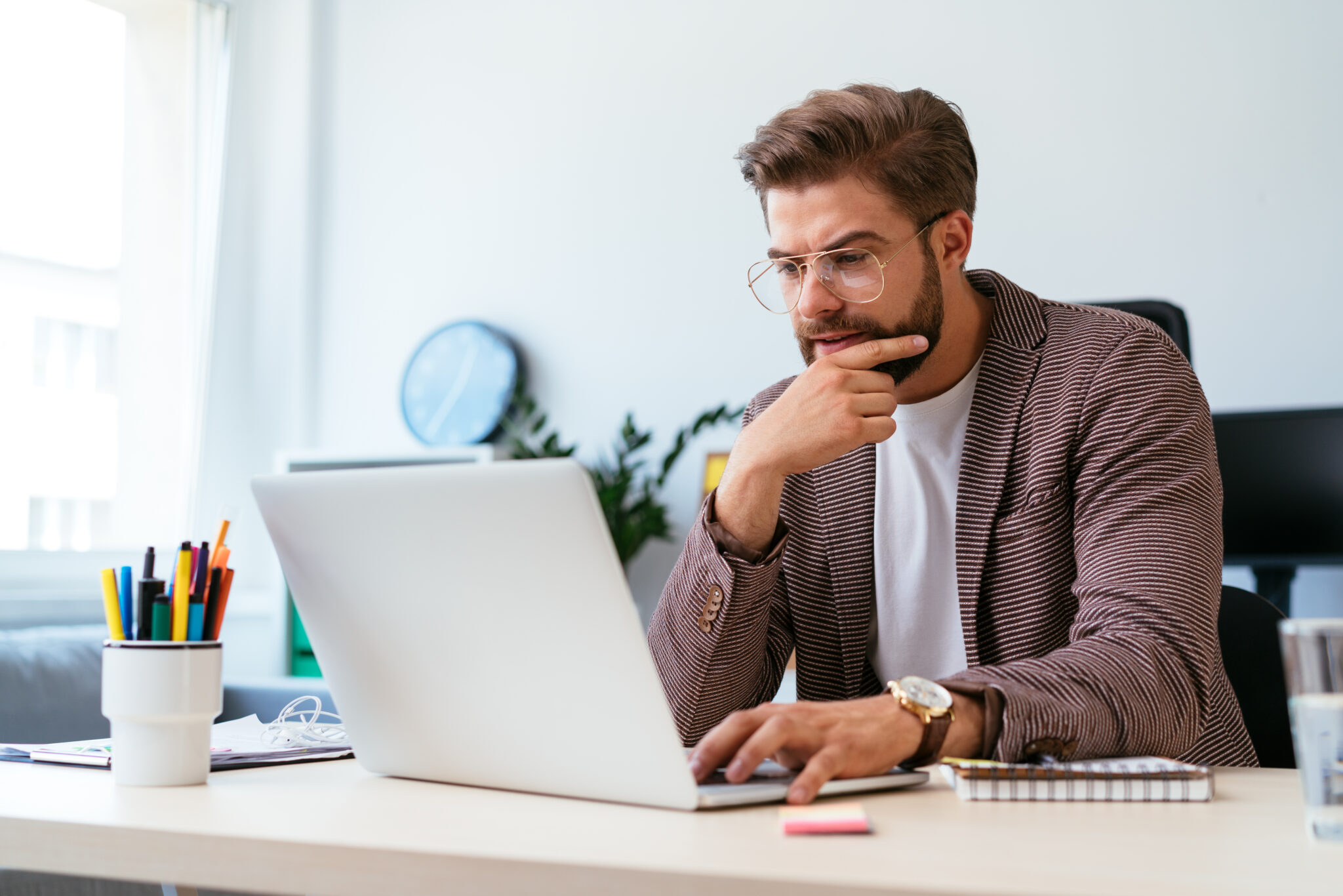 Entrepreneur training an AI assistant for personal branding