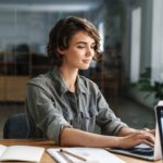 woman focusing at work to be more efficient