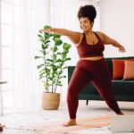 woman enjoying mental benefits of yoga