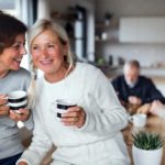 woman talking to trustworthy person