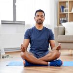 man meditating, which is part of one man's billionaire morning routine