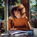 woman discovering ideal self through writing