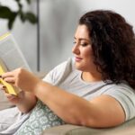 woman reading a book