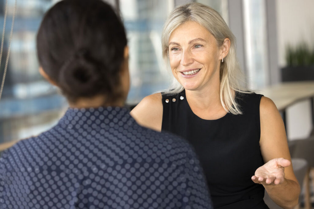 mature business women shows how to ask for mentorship