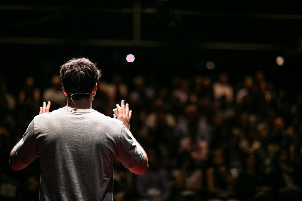 male speaker on stage