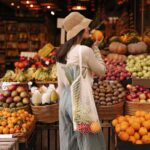 Young women shopping at international food festivals