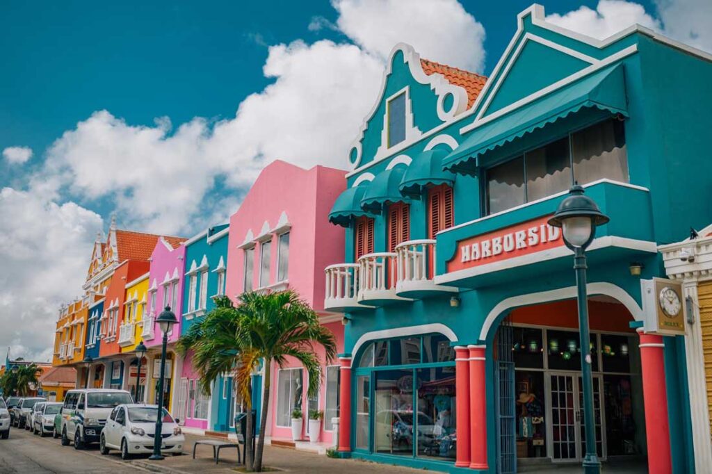 Downtown Kralendijk capital of Bonaire, the best island in the Caribbean to retire to