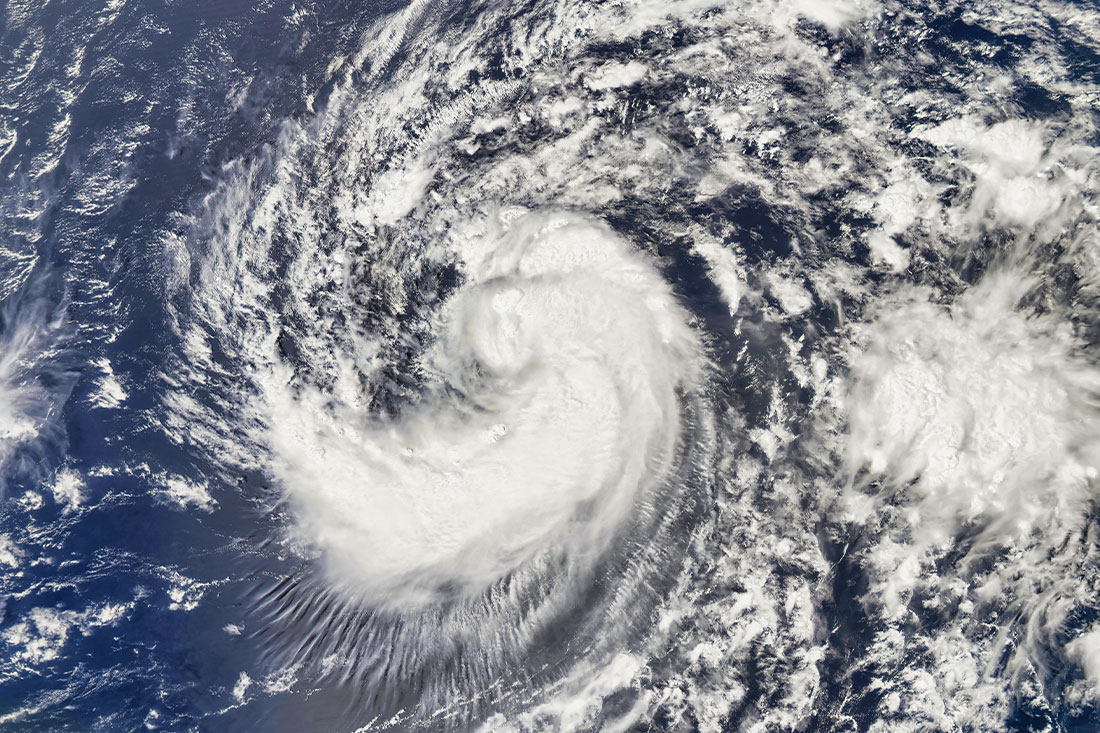 Hurricane Helene from above