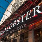 Front of a red lobster restaurant in New York