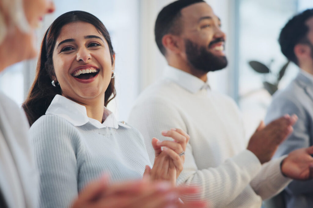 happy smiling employees