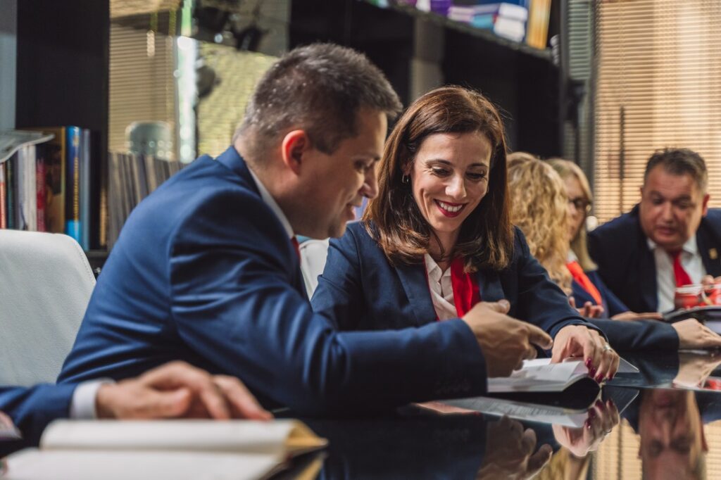 business people having a boardroom meeting