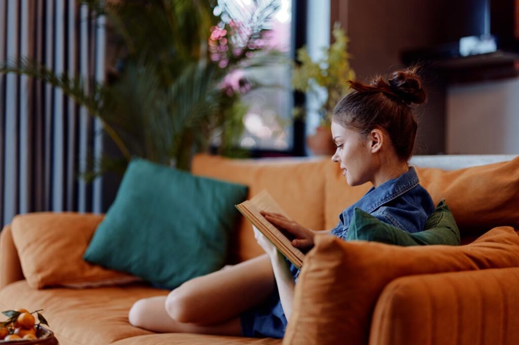 young women relaxing and reading emotional intelligence books