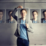 various portraits of a man making different facial expressions