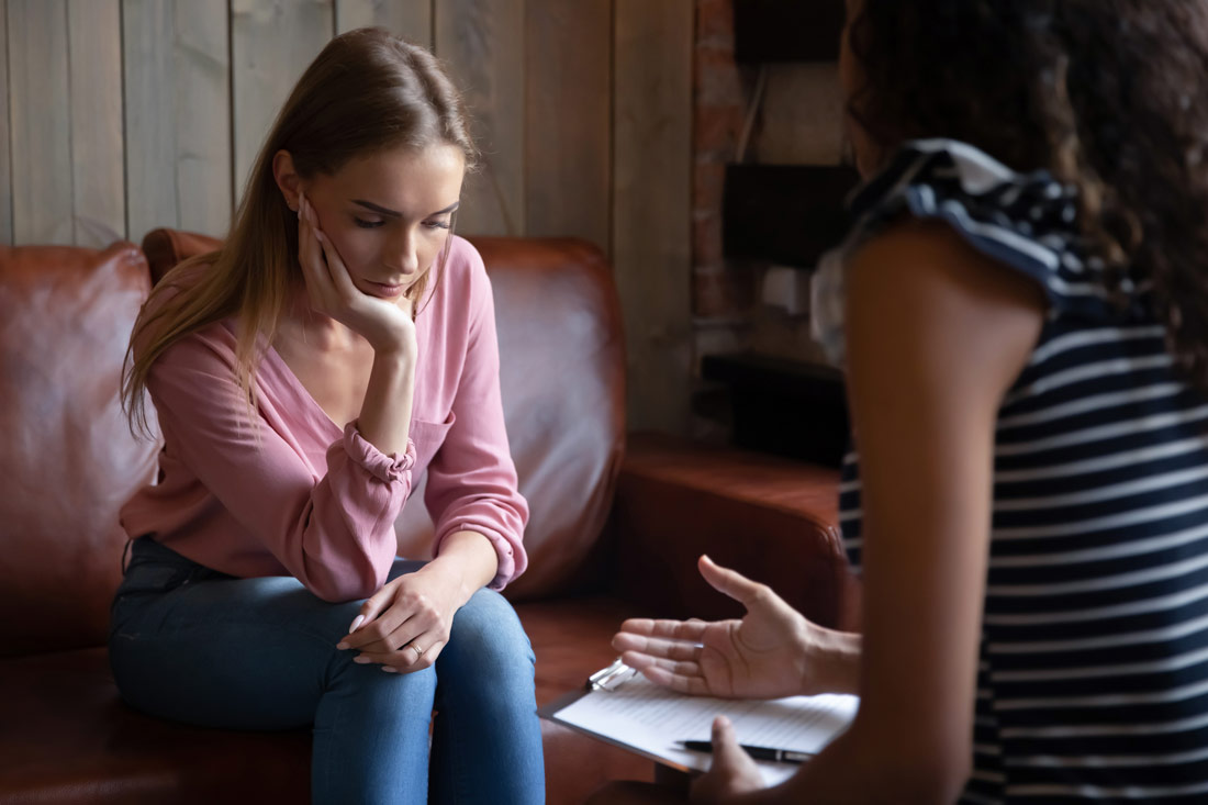 young women frustrated with therapy not working