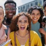 a group of college students smiling