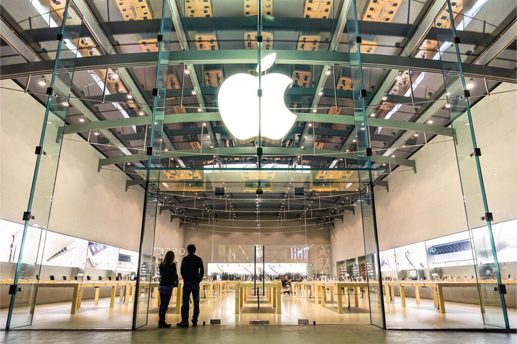 Apple store interior in the United States